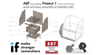 [updated] ABF - Peanut 1 Connecting Fitting - Quick and easy assembly of cabinets CNC