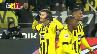 Gio Reyna scores a BEAUTY for Borussia Dortmund!  