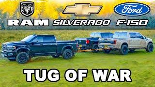 Dodge RAM v Ford F-150 v Chevy Silverado: TUG-OF-WAR