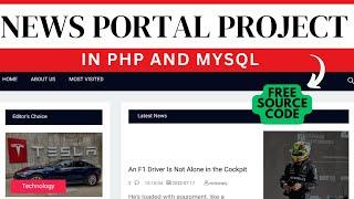 Online News Portal Php Project | News Portal Using PHP & MySQL |  PROJECT -37 | PHP PROJECTS  |