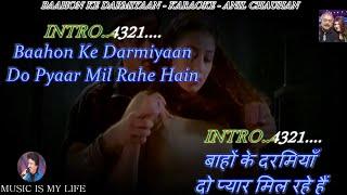 Bahon Ke Darmiyan Karaoke With Scrolling Lyrics Eng  & हिंदी