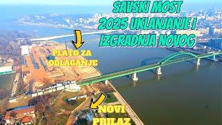 Beograd SAVSKI MOST uskoro faza 2 radova od Aprila skidanje konstrukcije mosta,radovi na prioblju