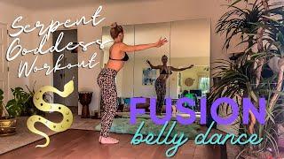 Tribal Fusion Belly Dance Free Class - Serpent Goddess Workout!