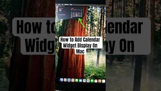 How to Add Calendar Widget Display On Mac #appleuser #tutorial