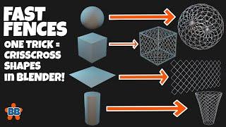 Easy Fence Mesh Crisscross Shapes and Other Abstract Objects in Blender 2.8