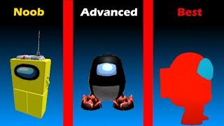 How to make 3 Among Us characters in Roblox