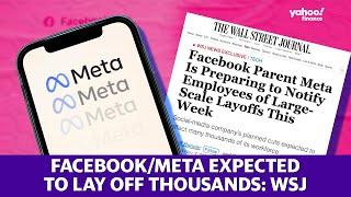 Facebook parent company Meta expected to announce large-scale layoffs