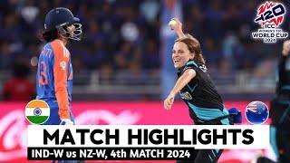 India Women vs New Zealand Women 4th T20 World Cup Highlights 2024 | INDW vs NZW Highlights