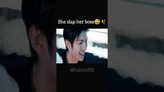 she slap her boss #cdrama #chinesedrama #presentispresent #fanzhixin #tubing #shorts