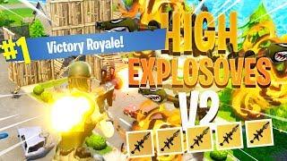 HIGH EXPLOSIVES V2 GAMEPLAY - ROCKETS ONLY!! (Fortnite: Battle Royale)