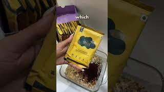 Trending easy granola recipe with plant protein | 25gms of clean protein #ytshorts #youtubeshorts