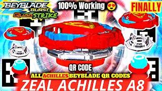 ZEAL ACHILLES A8 QR CODE of All ACHILLES Beyblades Qr Codes | Beyblade Burst Quad Strike App