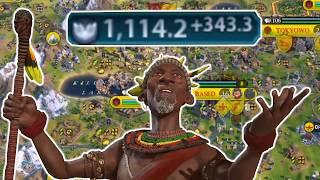 I Got CRAZY FAITH With NO HOLY SITES!! | Civ VI Multiplayer Kongo Full Game