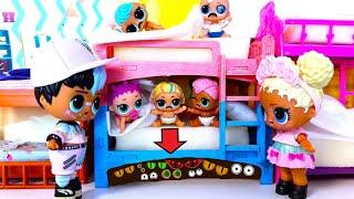 MONSTERS UNDER THE BED IN KINDERGARTEN, LOL surprise dolls cartoons DARINELKA