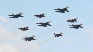 Russian Knights & Swifts Russian air force 100th anniversary air show Aug.12