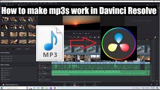 How to get MP3 files to work in DaVinci Resolve when it won't import MP3 files into the media pool.