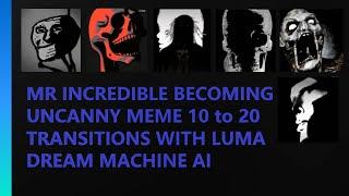 Mr. Incredible Becoming Uncanny | 10-20 phase transitions with AI | Luma Dream Machine