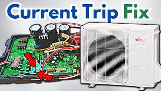 Fujitsu Mini Split AC Circuit Board Fix For Current Trip Fault