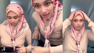 live mom hijab ketat tudung enak buat bahan