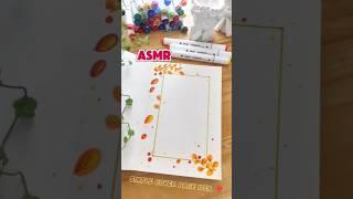 ASMR Easy Cover Page Design for School Projects and Idea Note Journals Aesthetic Girl #shorts #art