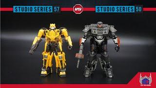Transformers SS50 WWII Hot Rod vs SS57 Offroad BumbleBee size comparison.