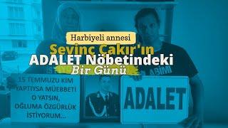 HARBİYELİ ANNESİ SEVİNÇ ÇAKIR'IN ADALET NÖBETİNDEKİ BİR GÜNÜ KHK TV GÖRÜNTÜLEDİ