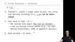 Advanced SQL — Chapter #07 — Video #54 — PL/SQL: embedded SQL expressions, assignment, SELECT INTO