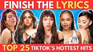 FINISH THE LYRICS - TikTok Trending Songs 2024 | Music Quiz 