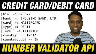 Credit Card/Debit Card Number Validator PHP API | Programming with Vishal