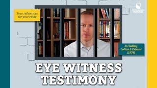 EYE WITNESS TESTIMONY - Loftus & Palmer (1974) Car Crash Experiment - Cognitive Psychology