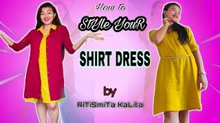 Shirt dress outfit ideas | How to style shirt dress in different ways