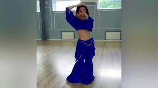 belly dance video, Arabic belly dance beautiful girl blue dress