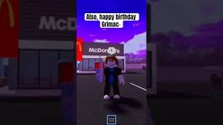 Trying the Grimace milkshake!!! #grimaceshake #roblox #viral #camerakid