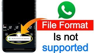 How to Fix File format is not supported whatsapp || This file format is not supported problem solve