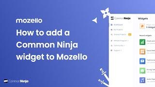 How to add a Common Ninja Widget to Mozello