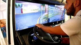 Euro Truck Simulator 2 inside Real Truck Cab