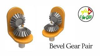 How to Design Bevel Gear Pair with Animation in NX Unigraphics || C for CAD ||