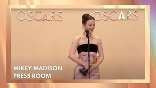 Mikey Madison Best Actress Press Room Speech | 97th Oscars (2025)