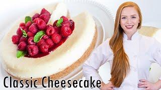 Classic Cheesecake Recipe with Raspberry Sauce!!