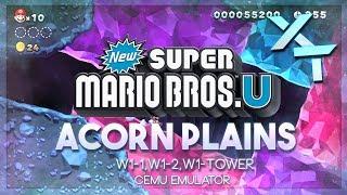 Cemu 60fps | New Super Mario Bros U - Acorn Plains W1-1, W1-2, W2-Tower