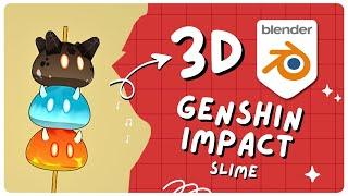 Creating 3D Genshin Impact Slime in Blender | Texture Painting