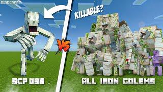 SCP 096 vs ALL IRON GOLEMS EVOLUTIONS | Scp 09 vs Ultima Mutant Iron Golem | MINECRAFT