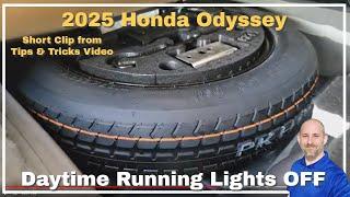 Where is the Spare Tire at on a 2025 Honda Odyssey