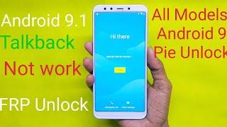 Xiaomi Mi A2 9.1 Pie Frp Bypass Talkback Failed Solution || Unlocked Without PC