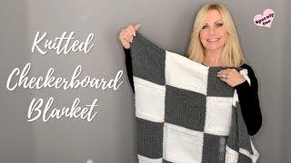 How to Knit a Checkerboard Lap or Baby Blanket