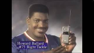 Buffalo Bills Cellular One Telephone Commercial (1993) f/t Jim Kelly & The Offensive Live