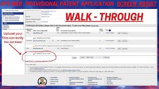 PROVISIONAL PATENT APPLICATION:  Updated EFS Web  Screen Assisted  Walk -Through / Spring of 2023