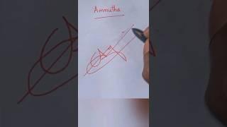 Amrutha name signature style #amrutha #shortsfeed #shortsvideo #calligraphy #shortvideo #signature