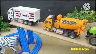 Kids Rescue toys from mud | Playing with JCB, mixer truck & Dump Truck | teamwork & Fun Adventures