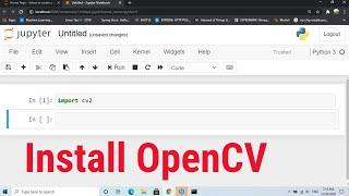 How to install OpenCV in Anaconda